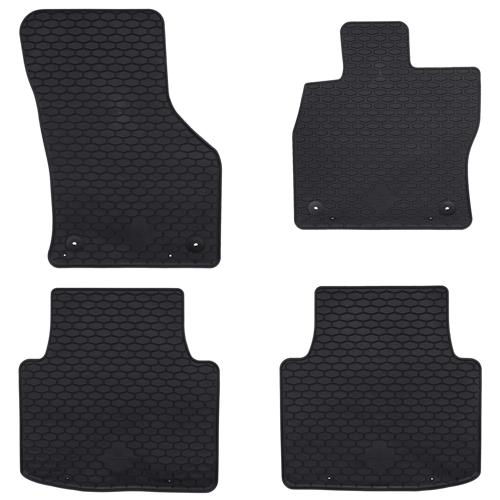 Autofußmatte 4 pcs Schwarz Gummi