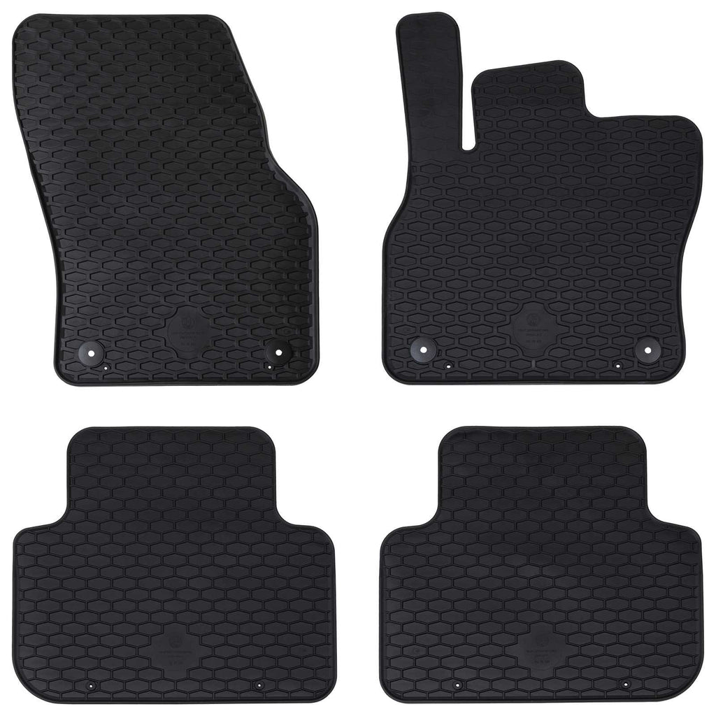 Autofußmatte 4 pcs Schwarz Geeignet für Audi Q3 2019-2025 Gummi