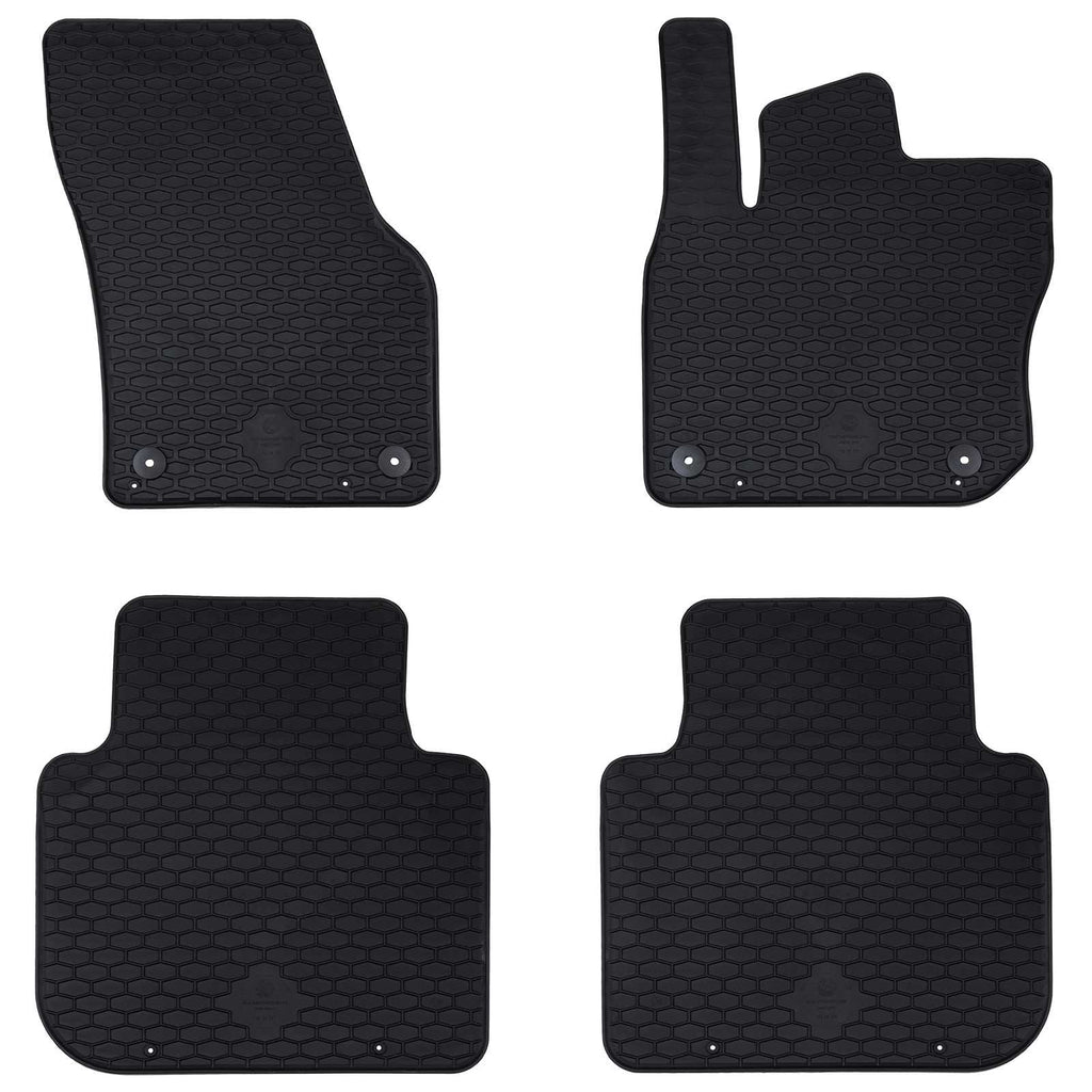 Autofußmatte 4 pcs Schwarz Geeignet für Škoda KODIAQ TDI 2024-