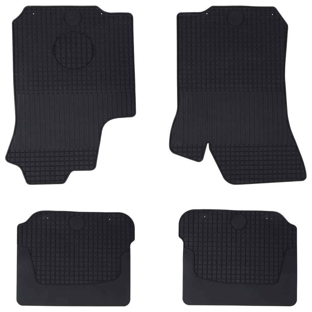 Autofußmatte 4 pcs Schwarz Gummi