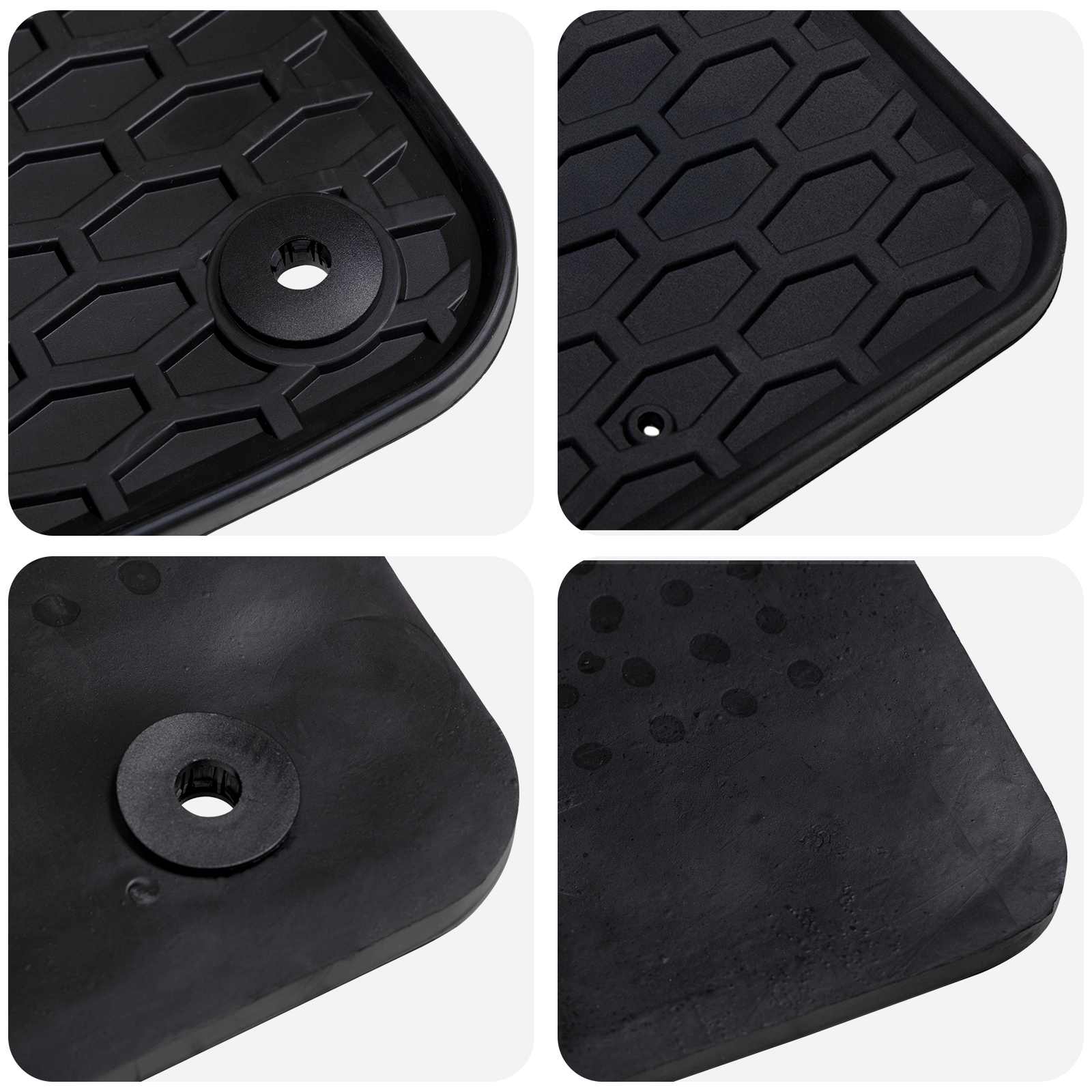 Autofußmatte 3 pcs Schwarz Geeignet für VW T5 2010-2015 Gummi