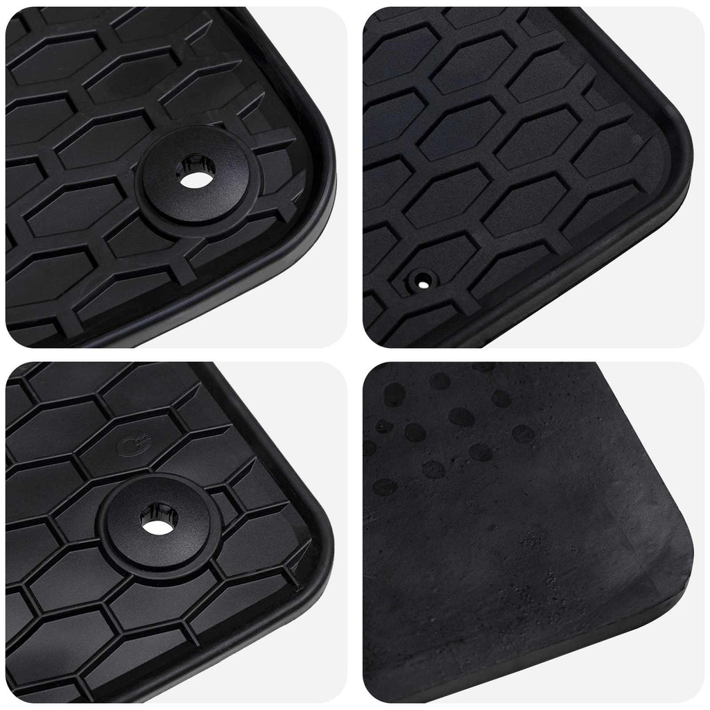Autofußmatte 4 pcs Schwarz Gummi