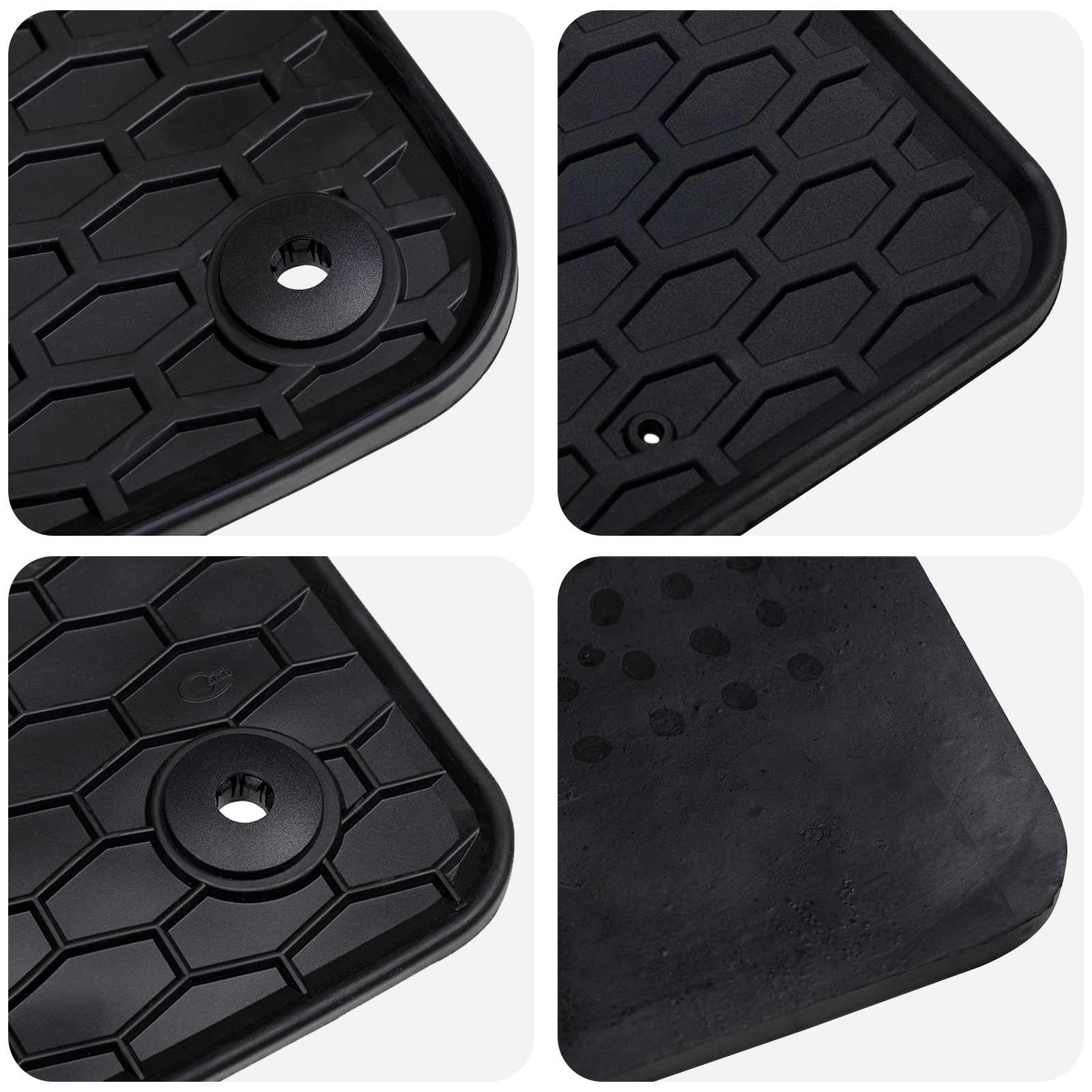 Autofußmatte 4 pcs Schwarz Gummi