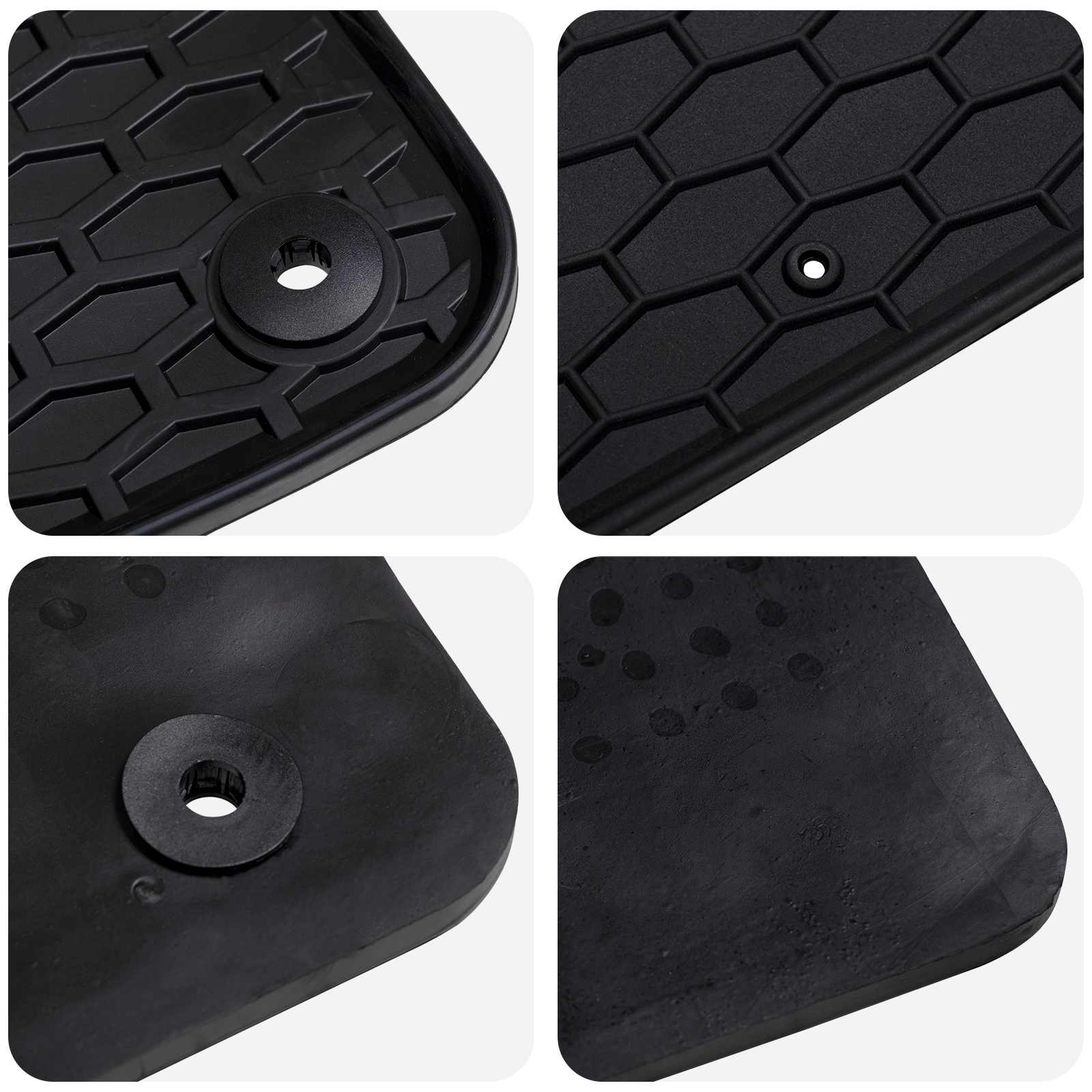 Autofußmatte 4 pcs Schwarz Gummi