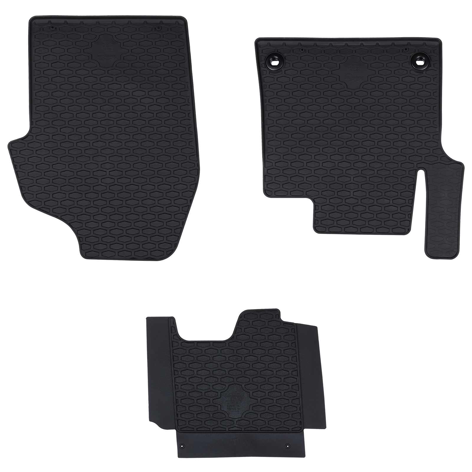 Autofußmatte 3 pcs Schwarz Gummi