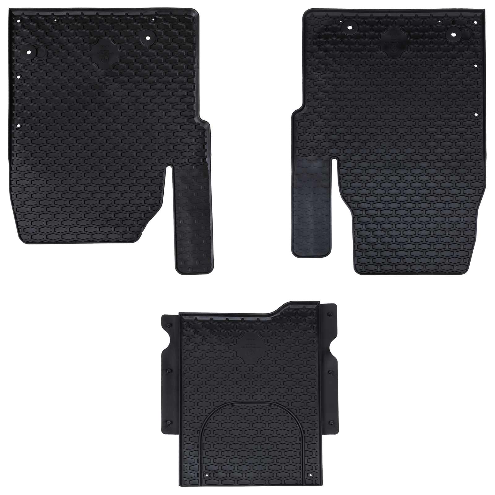 Autofußmatte 3 pcs Schwarz Geeignet für TRANSIT CUSTOM 2023-