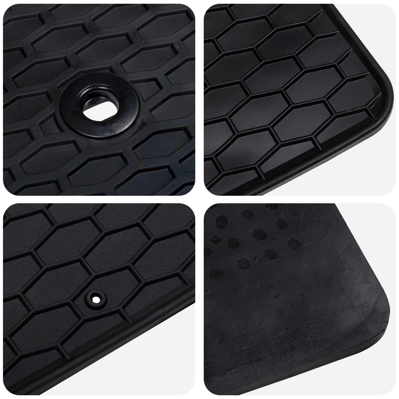 Autofußmatte 4 pcs Schwarz Gummi