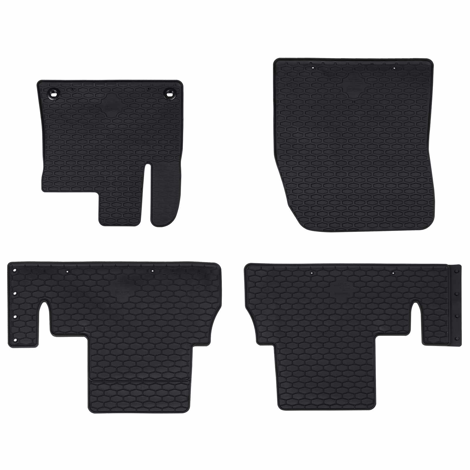 Autofußmatte 4 pcs Schwarz Gummi