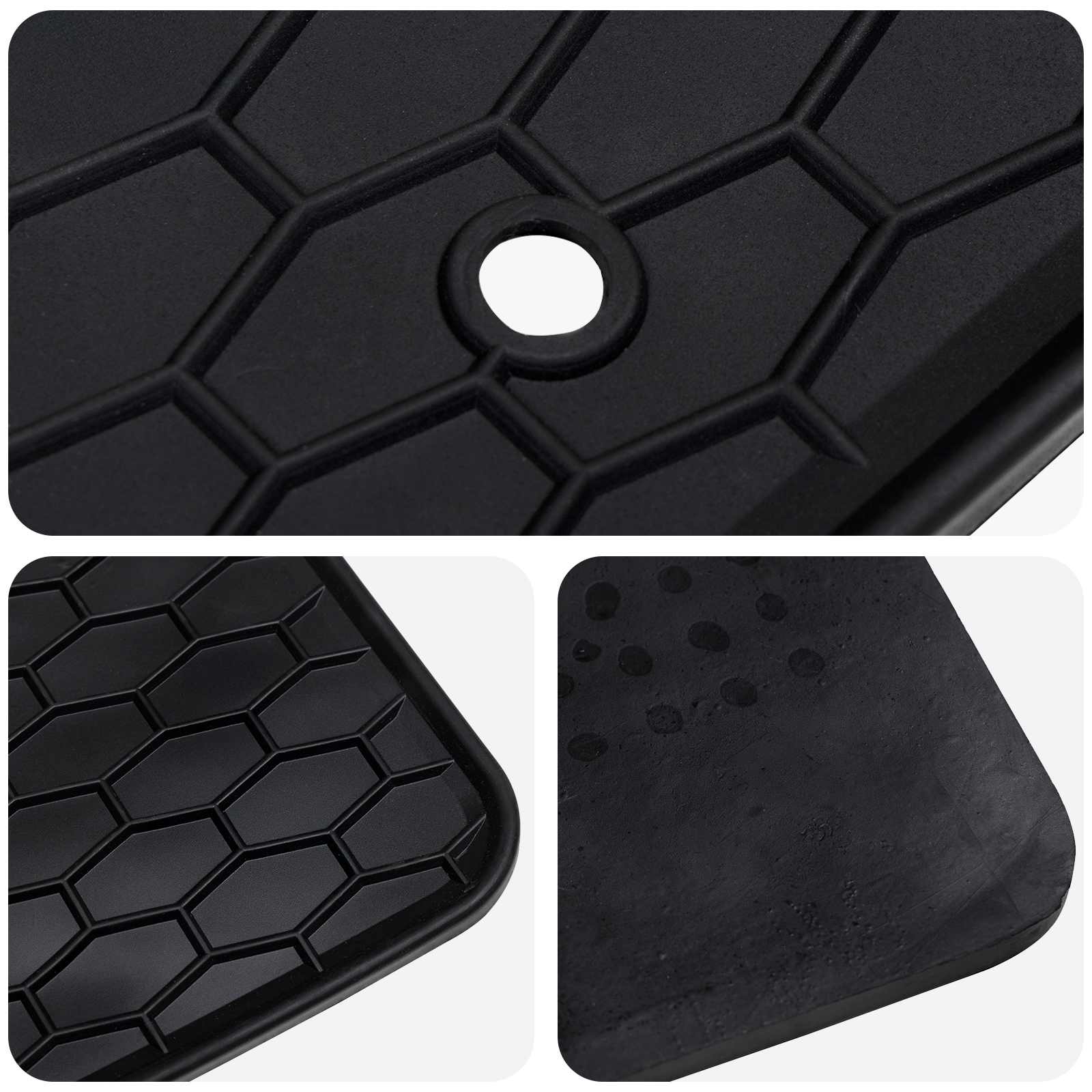 Autofußmatte 3 pcs Schwarz Gummi