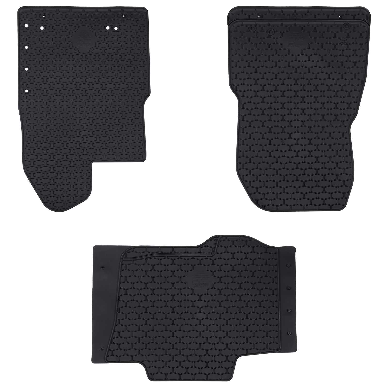 Autofußmatte 3 pcs Schwarz Gummi