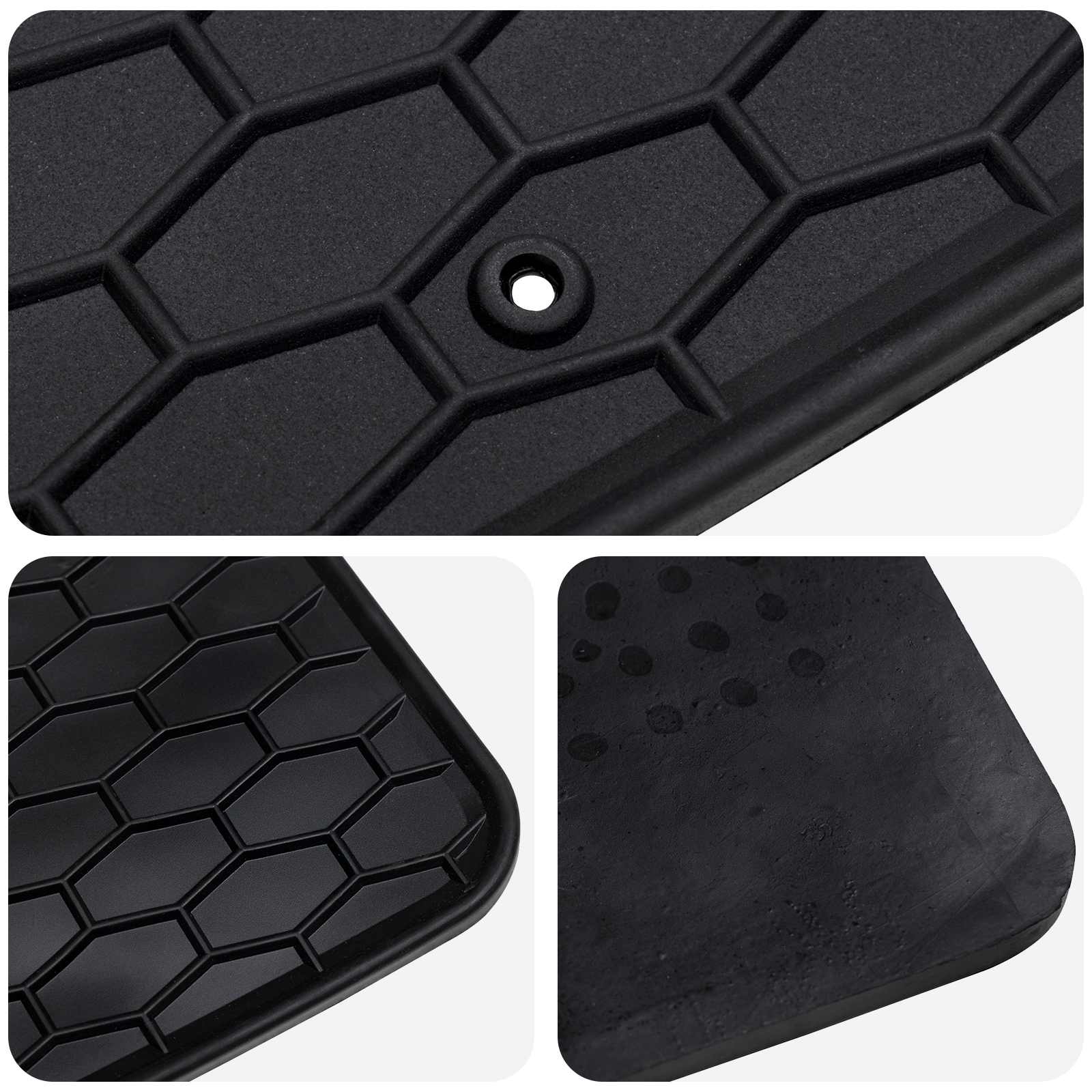 Autofußmatte 4 pcs Schwarz Gummi