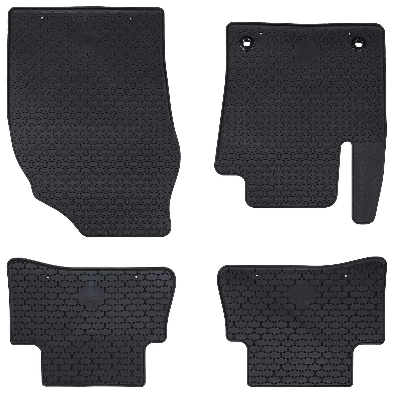 Autofußmatte 4 pcs Schwarz Gummi