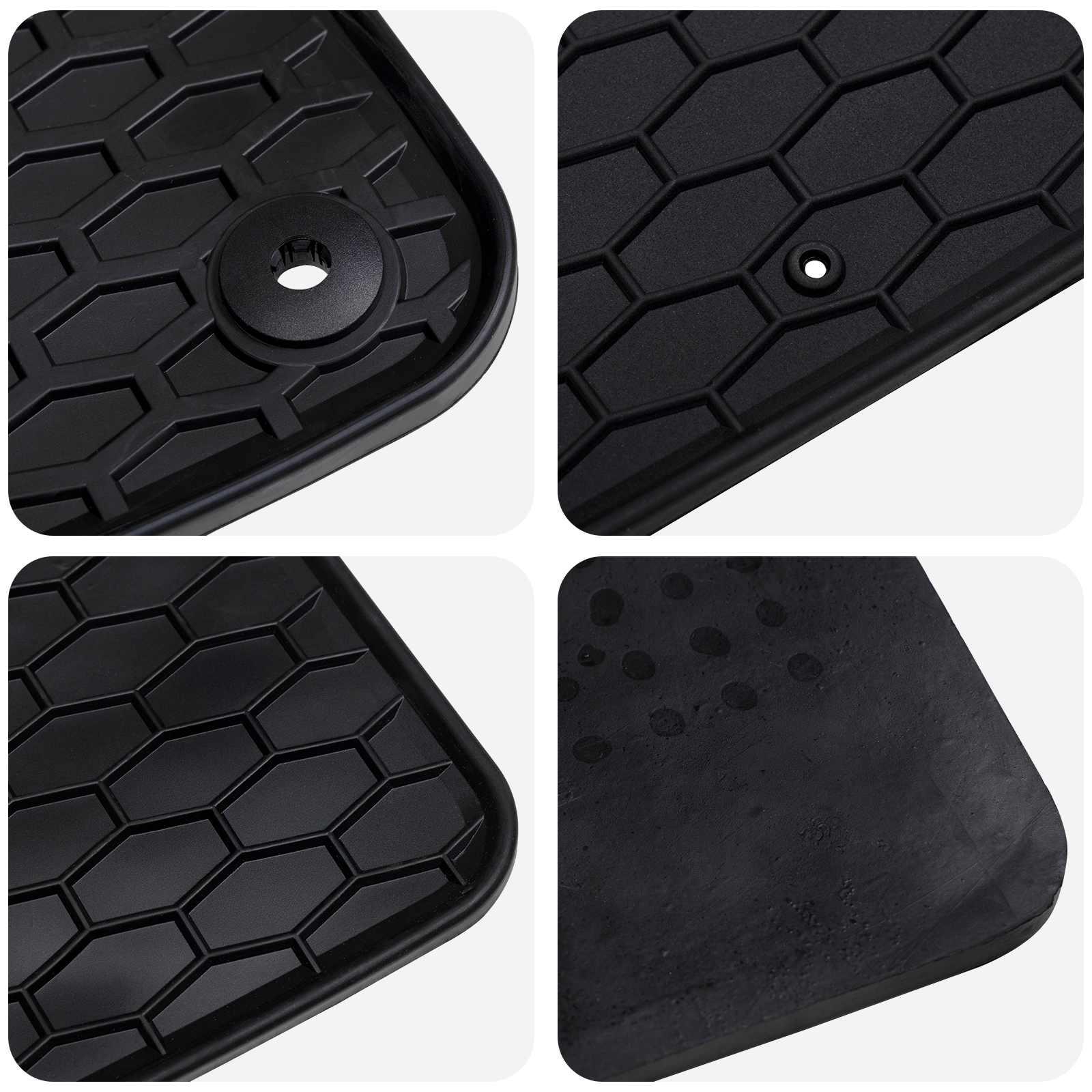 Autofußmatte 4 pcs Schwarz Geeignet für VW ID.7 2023- Gummi