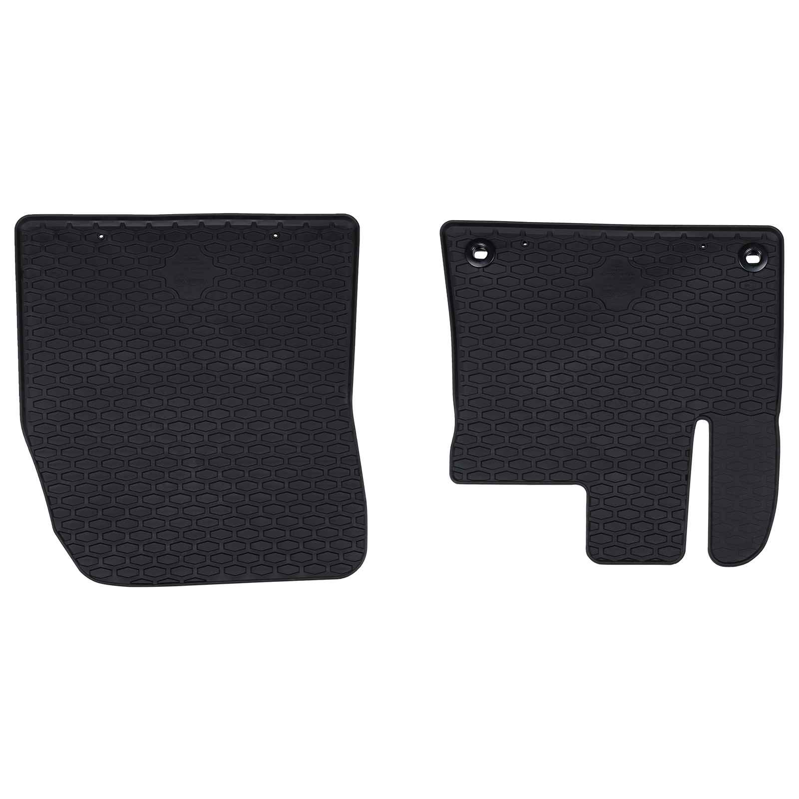 Autofußmatte 2 pcs Schwarz Gummi