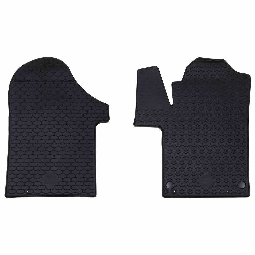 Autofußmatte 2 pcs Schwarz Gummi