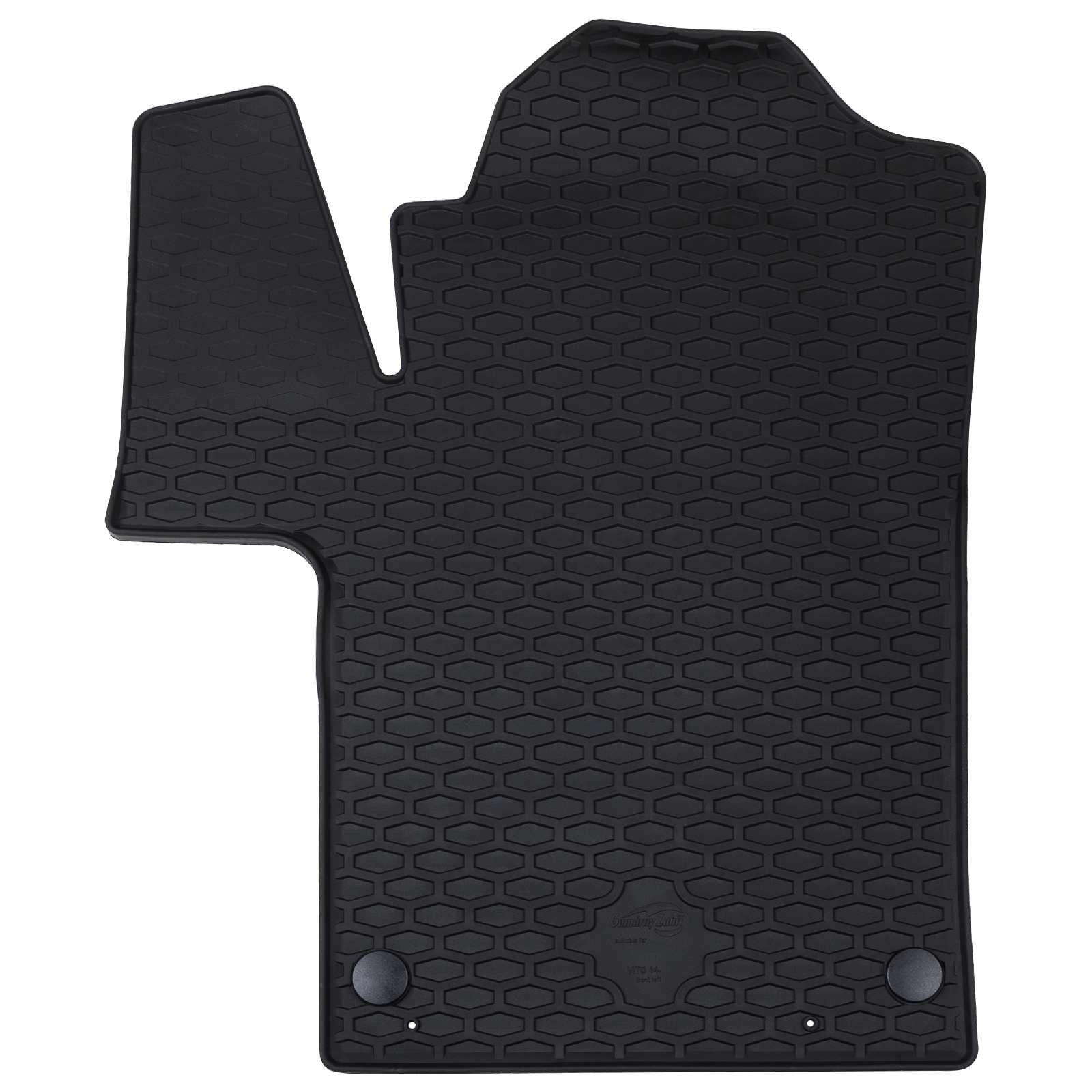 Autofußmatte 2 pcs Schwarz Gummi