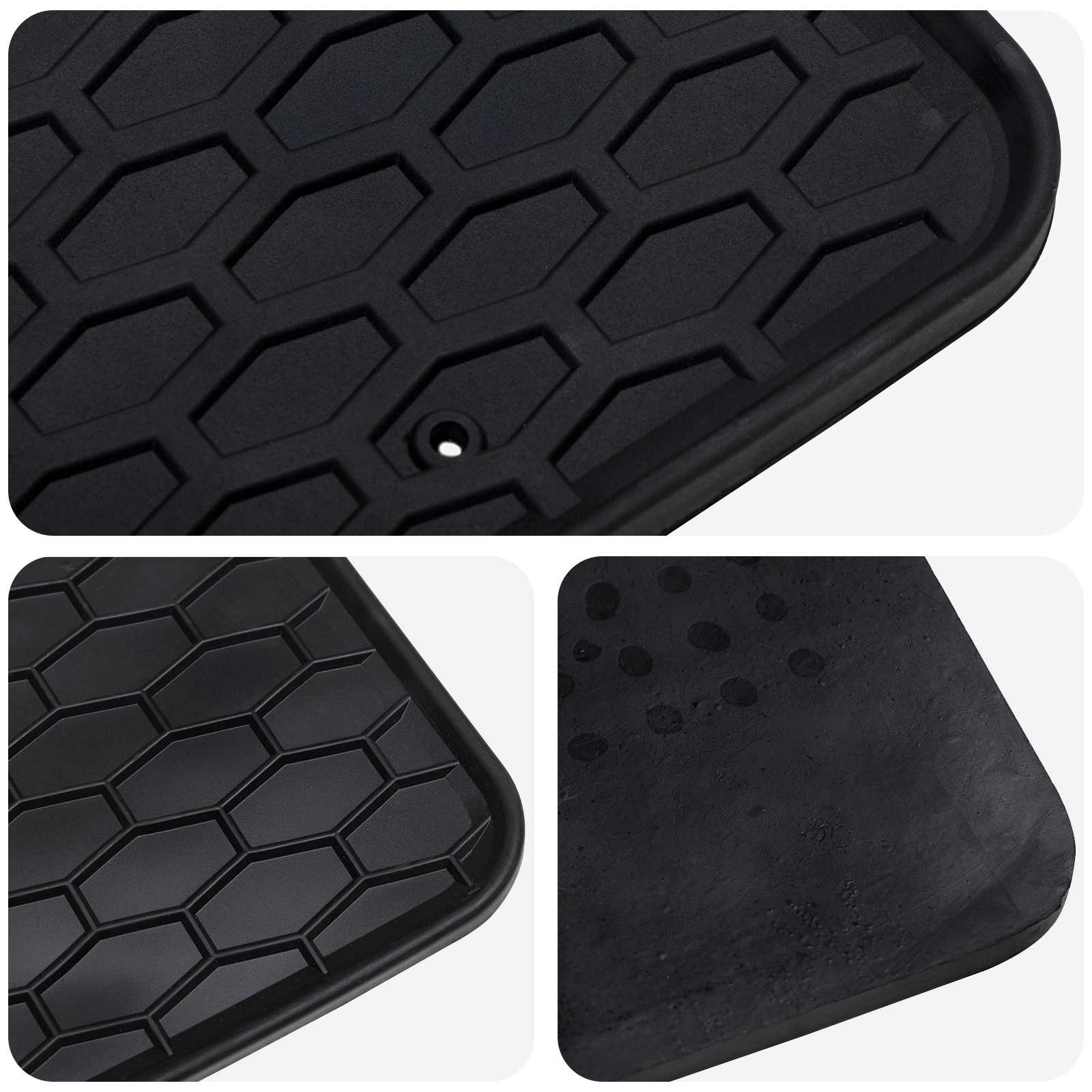Autofußmatte 4 pcs Schwarz Gummi