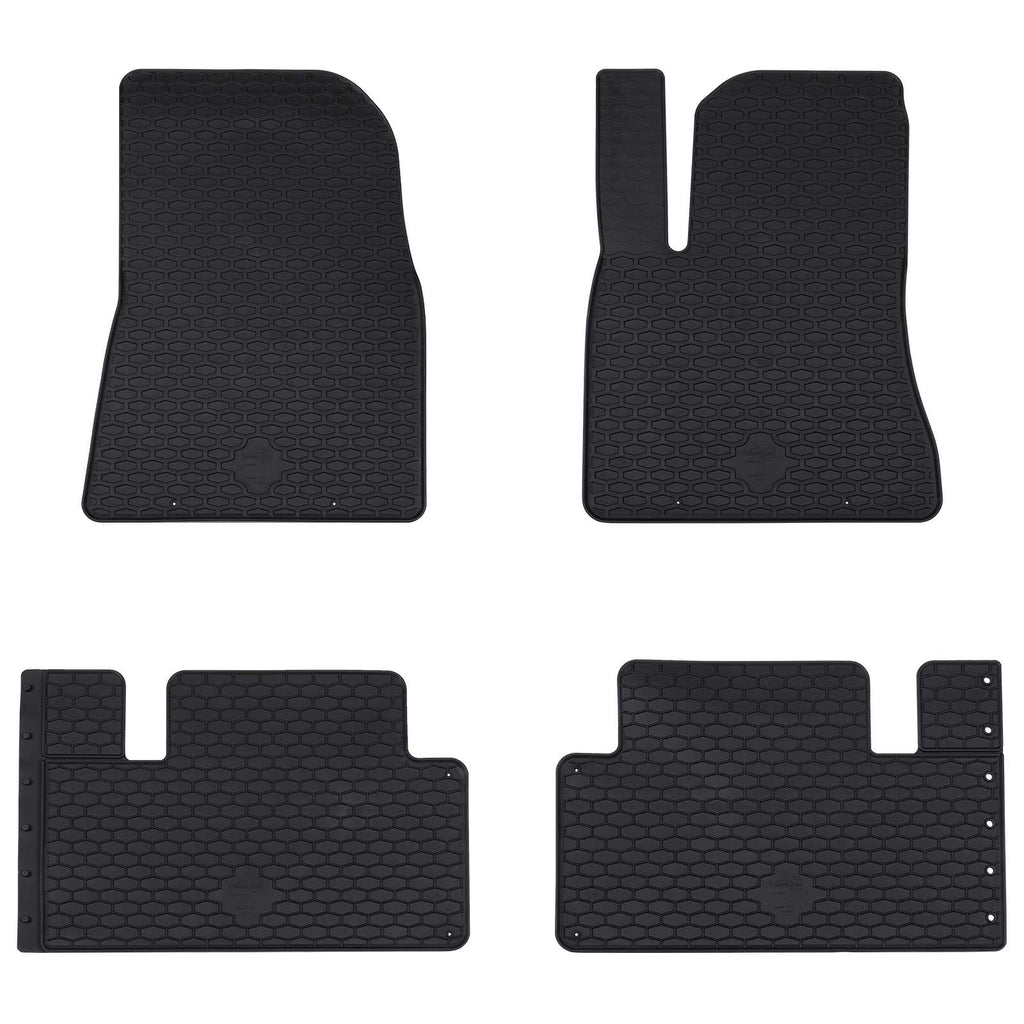 Autofußmatte 4 pcs Schwarz Gummi