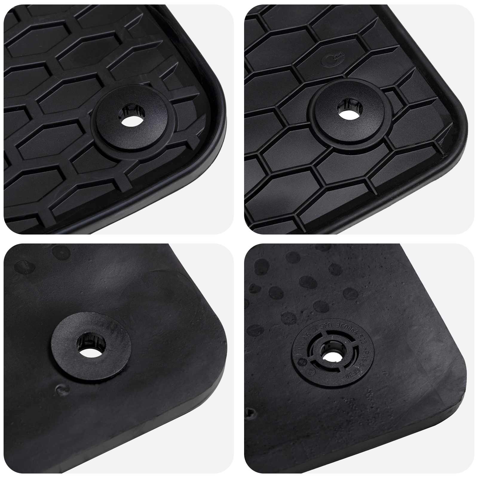 Autofußmatte 4 pcs Schwarz Gummi