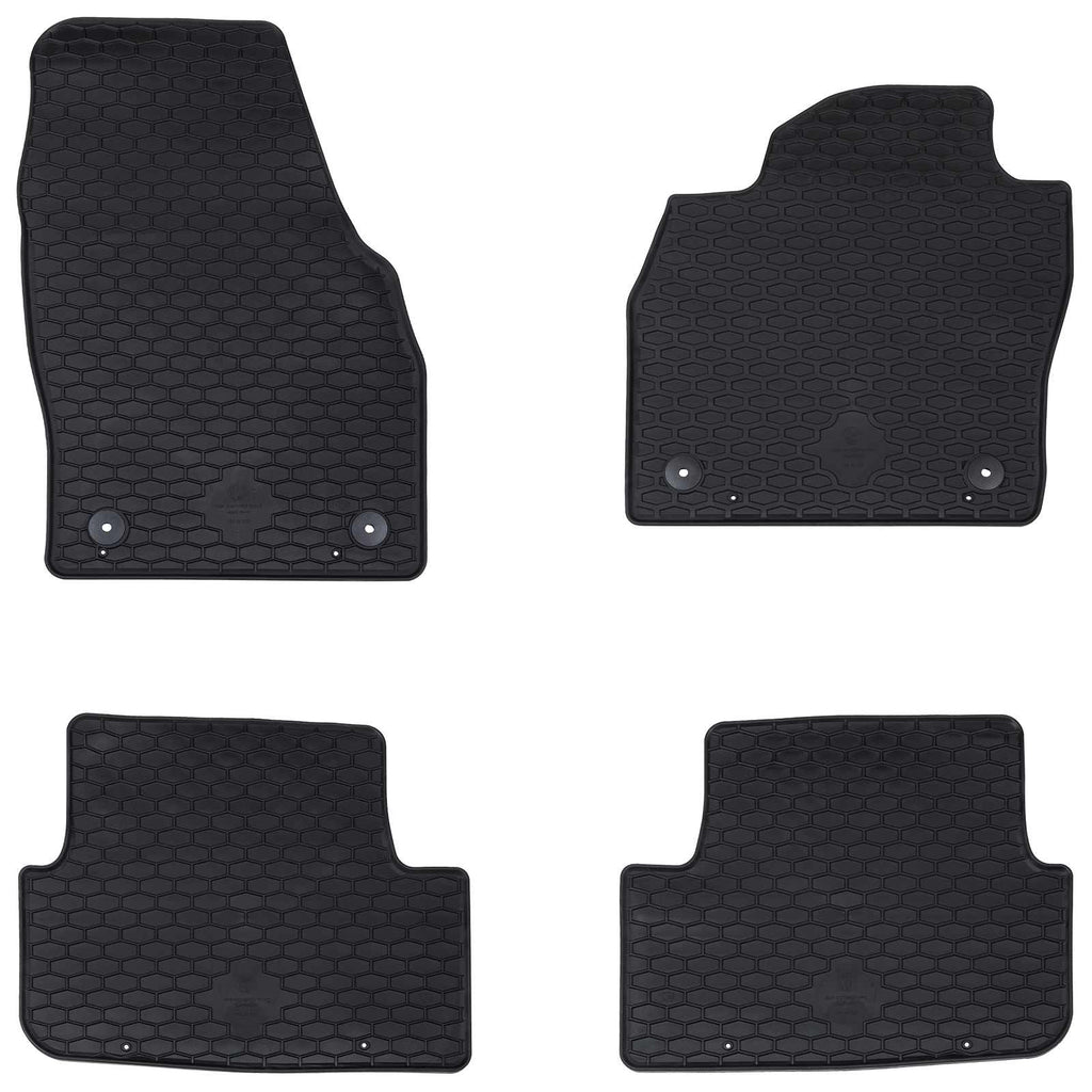 Autofußmatte 4 pcs Schwarz Gummi