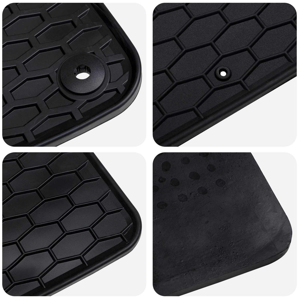 Autofußmatte 4 pcs Schwarz Gummi