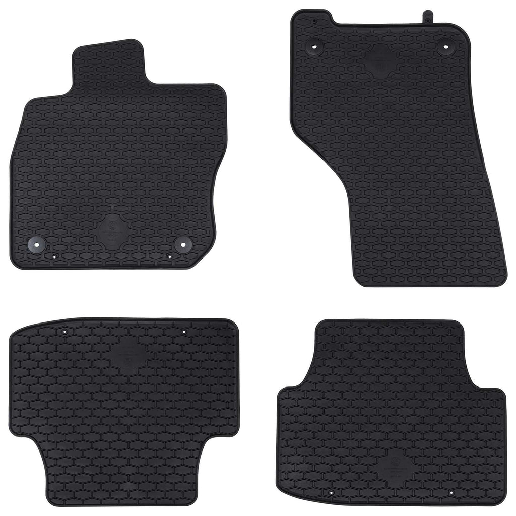 Autofußmatte 4 pcs Schwarz Gummi