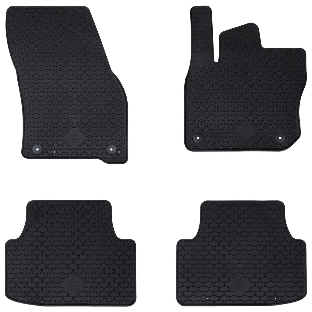 Autofußmatte 4 pcs Schwarz Gummi