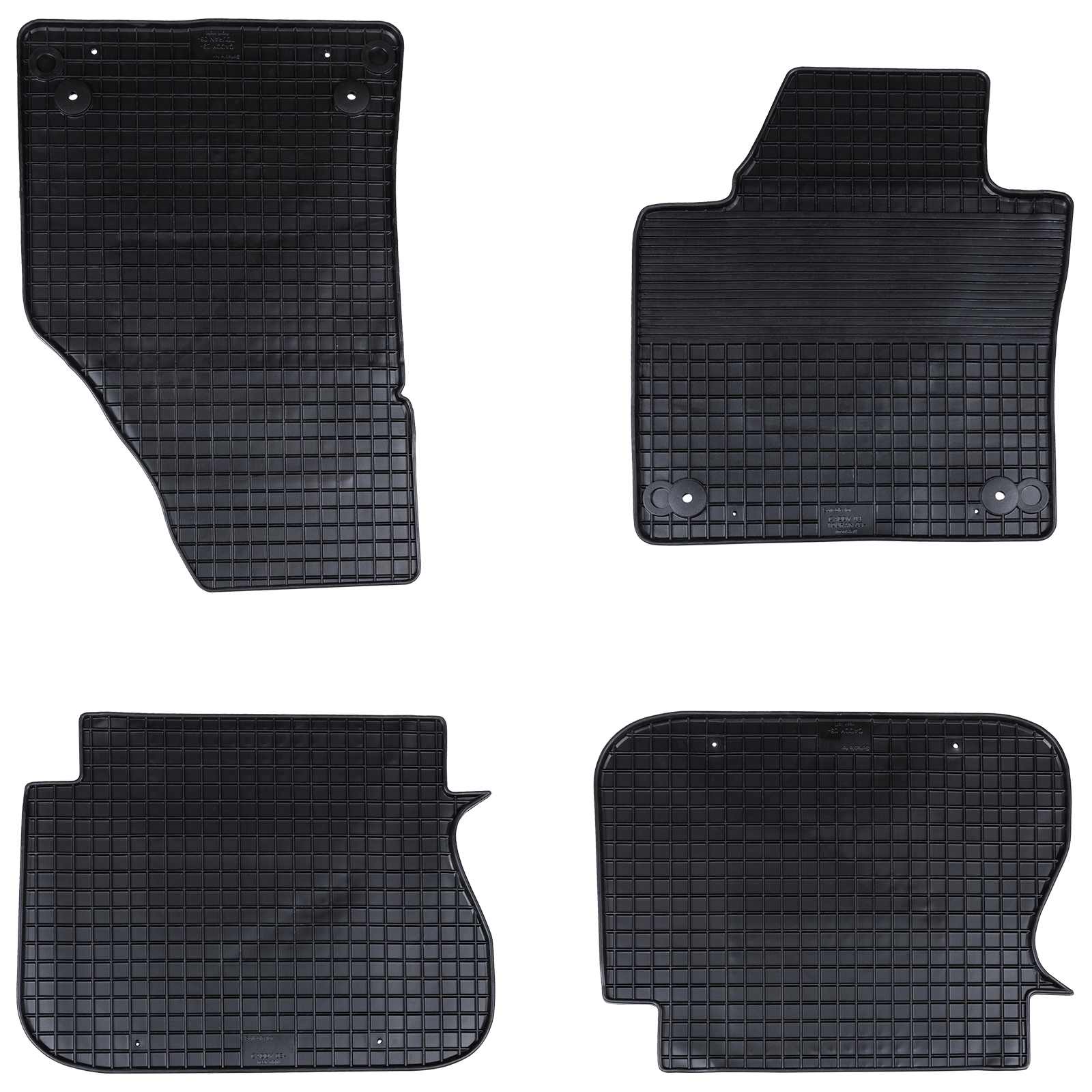 Autofußmatte 4 pcs Schwarz Gummi