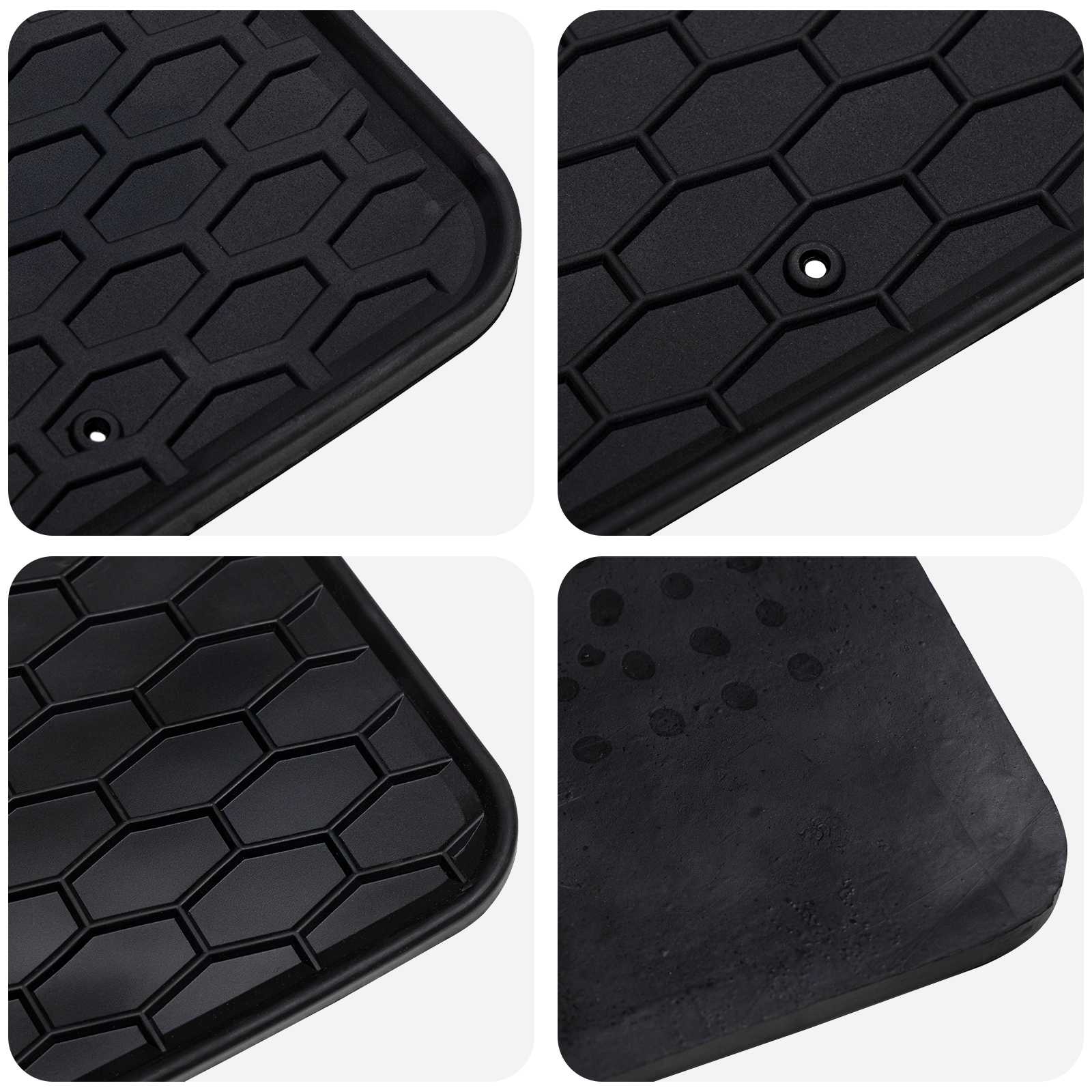 Autofußmatte 4 pcs Schwarz Gummi