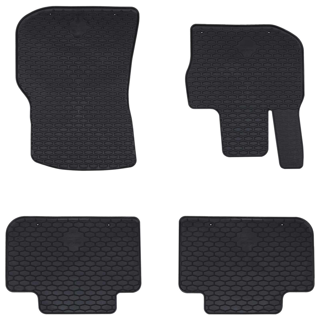Autofußmatte 4 pcs Schwarz Gummi
