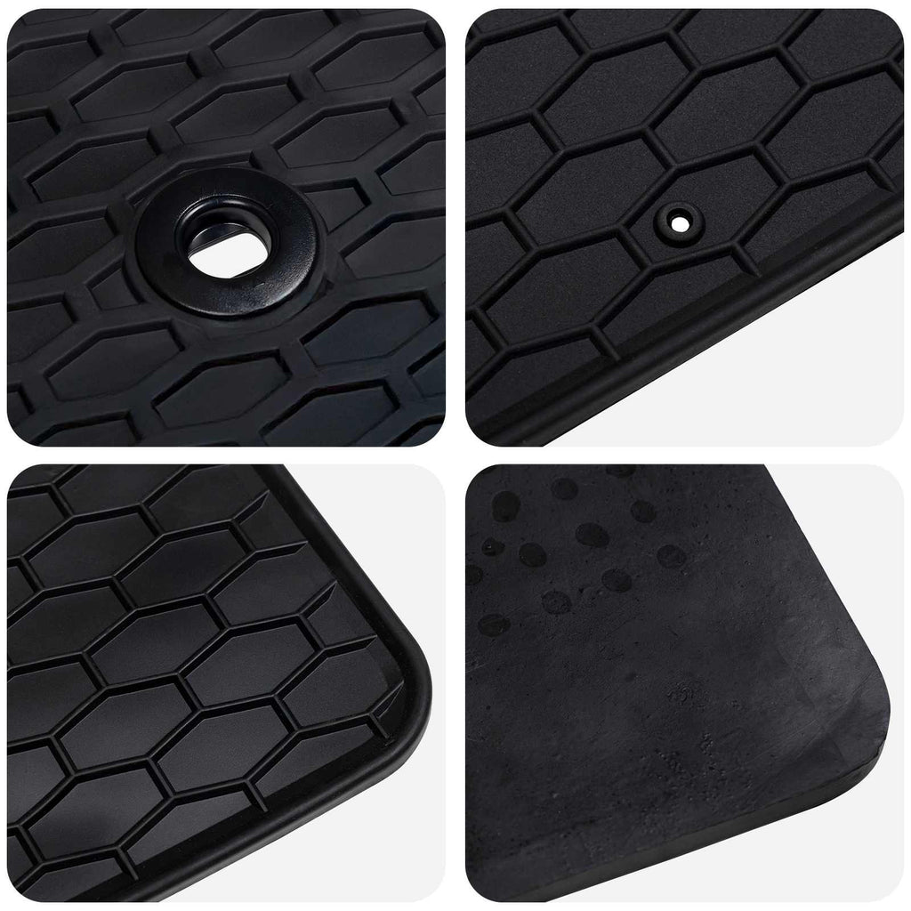Autofußmatte 4 pcs Schwarz Gummi