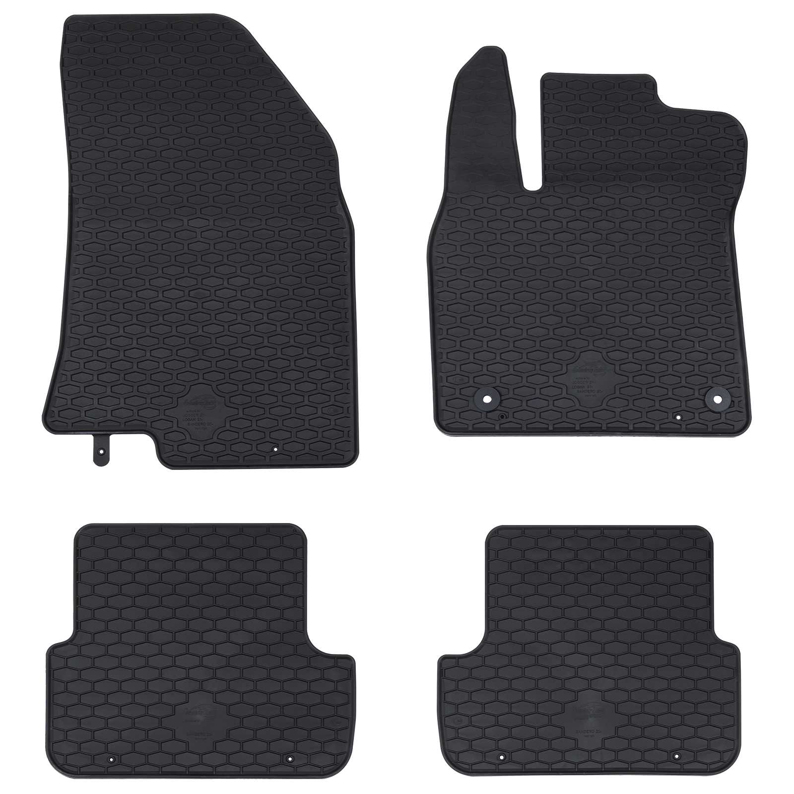 Autofußmatte 4 pcs Schwarz geeignet für SANDERO 2020- Gummi