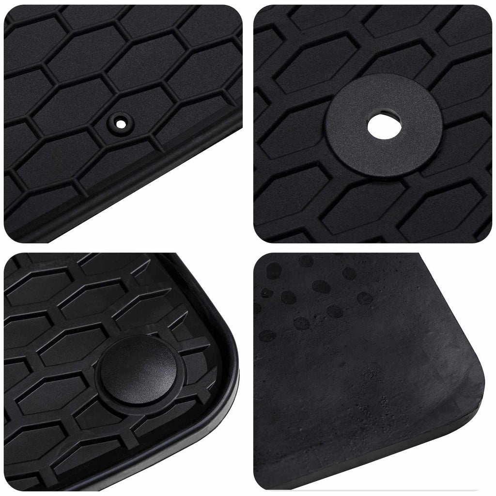 Autofußmatte 4 pcs Schwarz Gummi