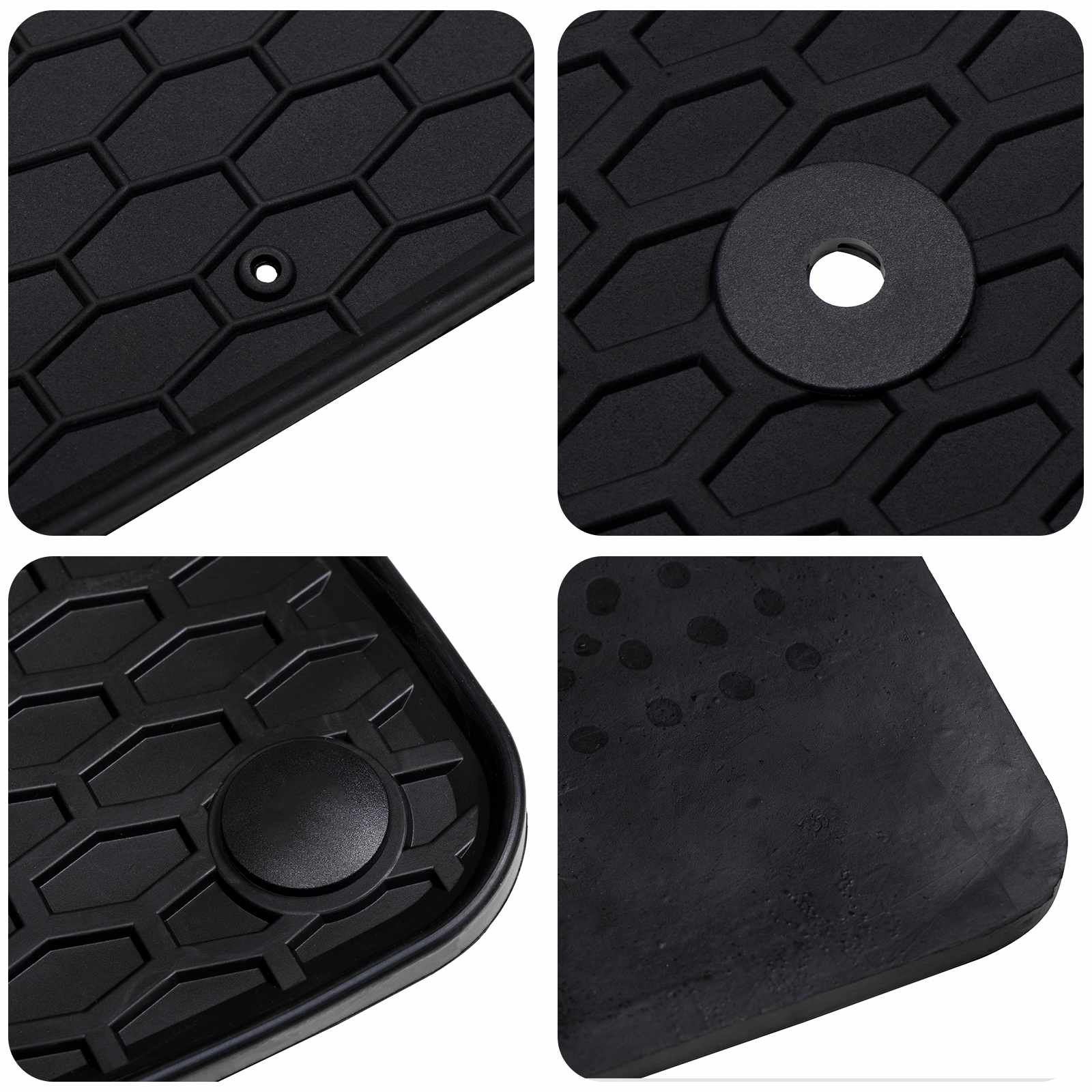 Autofußmatte 4 pcs Schwarz Gummi