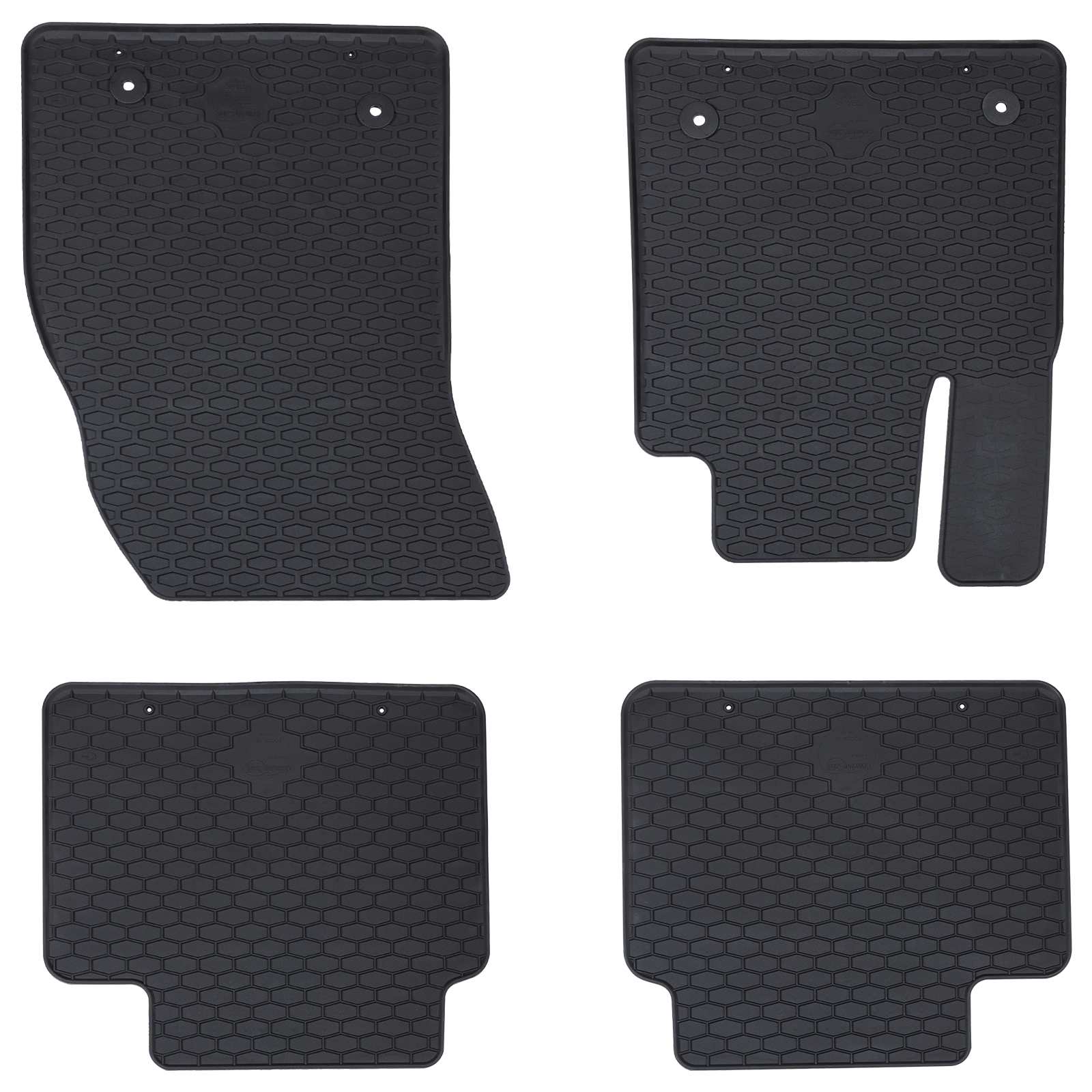 Autofußmatte 4 pcs Schwarz Gummi