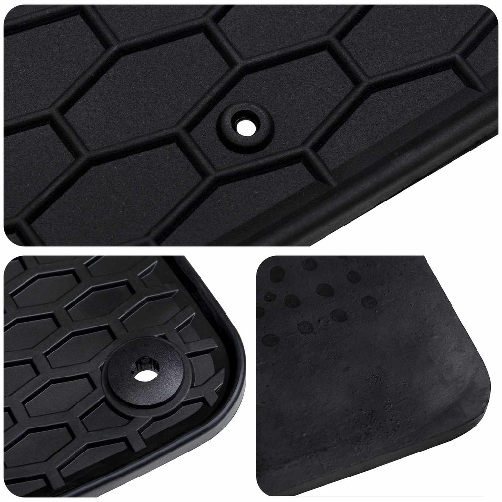 Autofußmatte 4 pcs Schwarz Gummi