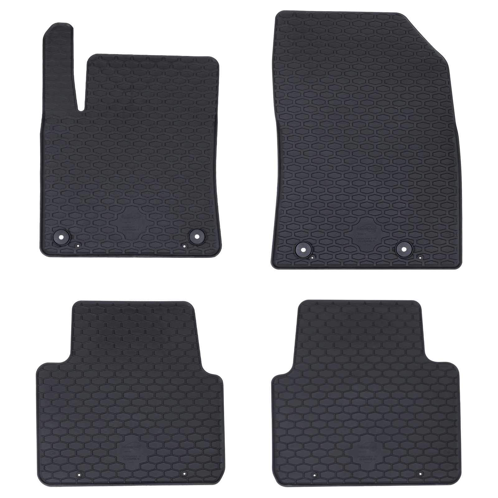 Autofußmatte 4 pcs Schwarz Gummi