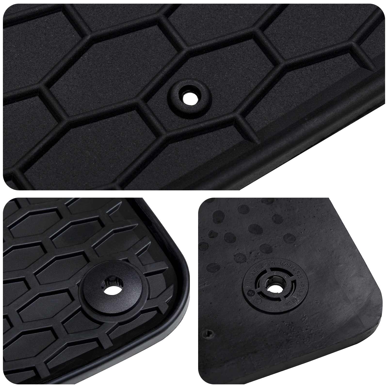Autofußmatte 4 pcs Schwarz Geeignet für FABIA III 2014-2022
