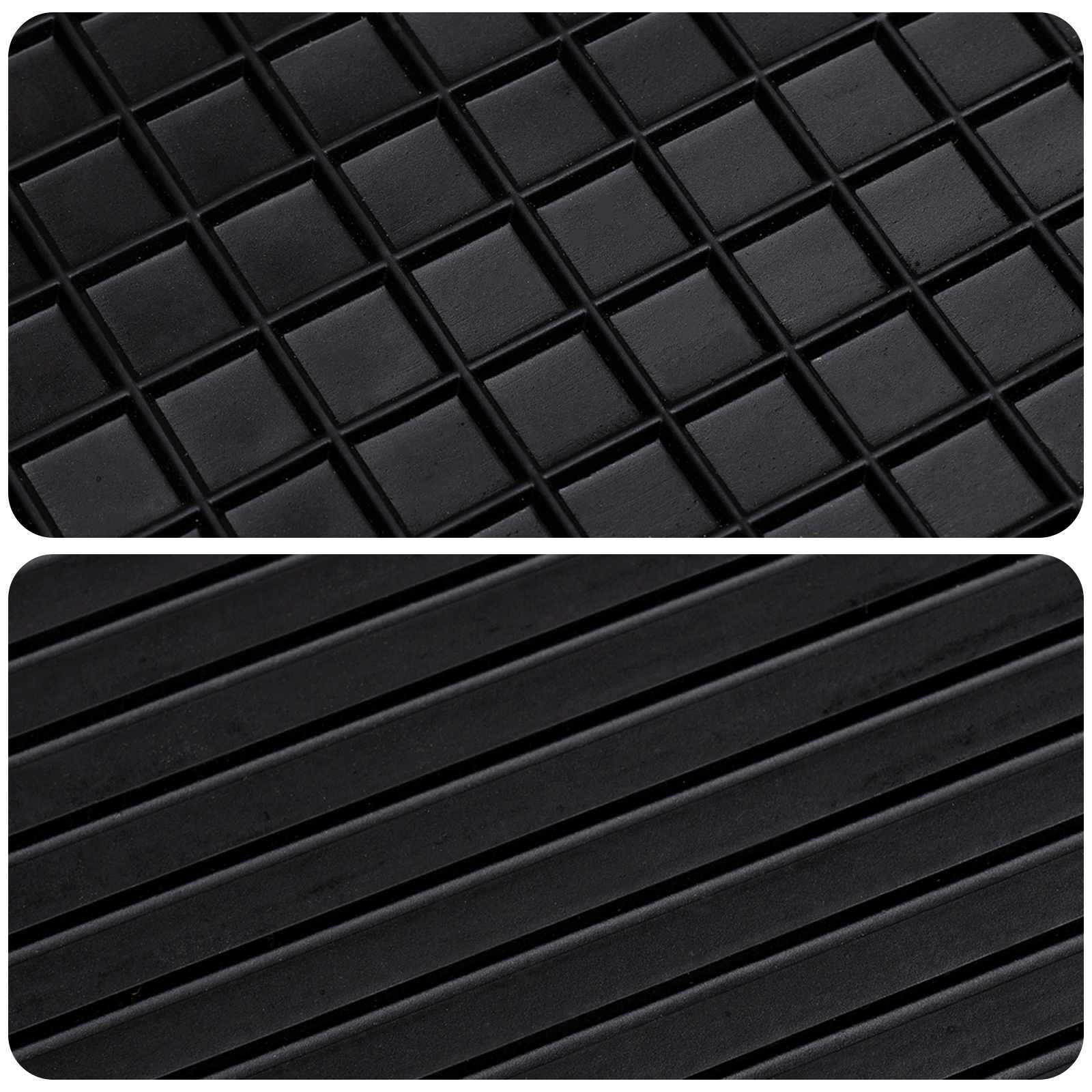 Autofußmatte 4 pcs Schwarz Gummi