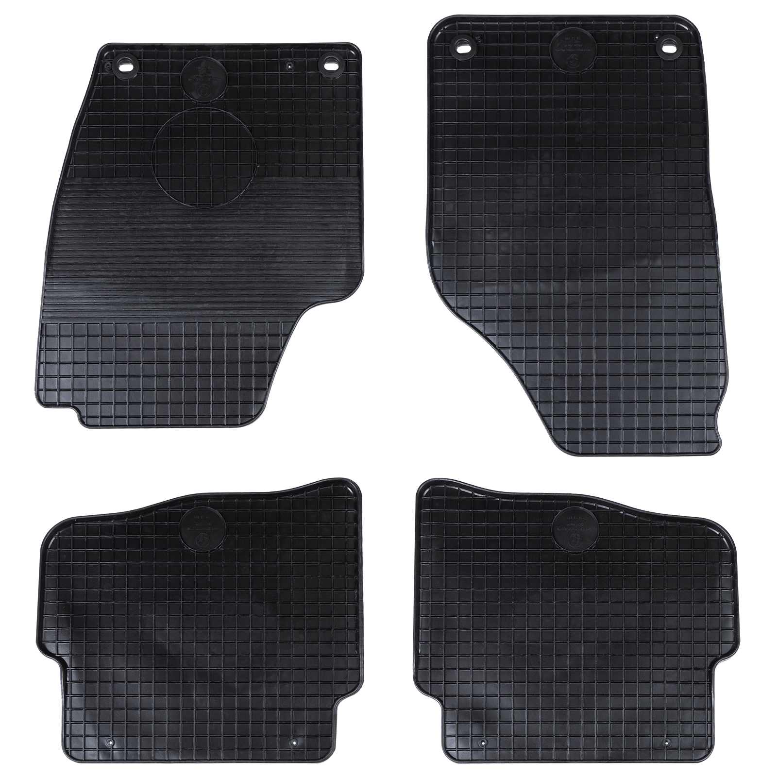 Autofußmatte 4 pcs Schwarz Geeignet für VW POLO 2001-2009 NS