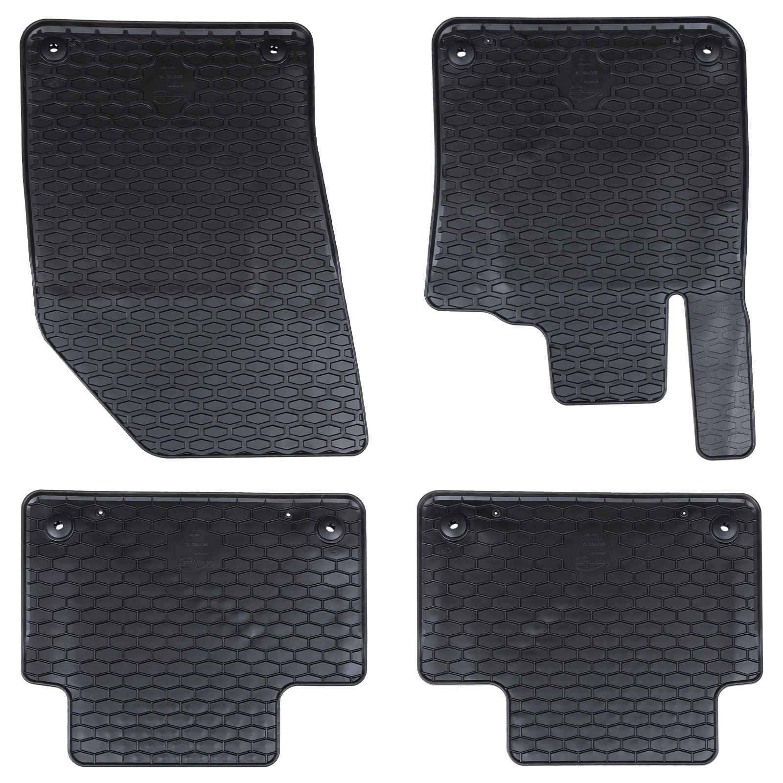 Autofußmatte 4 pcs Schwarz Gummi