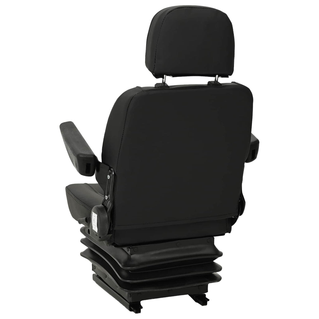 Traktorsitz mit Federung Schwarz 56 x 57 x 87 cm Stahl und PVC
