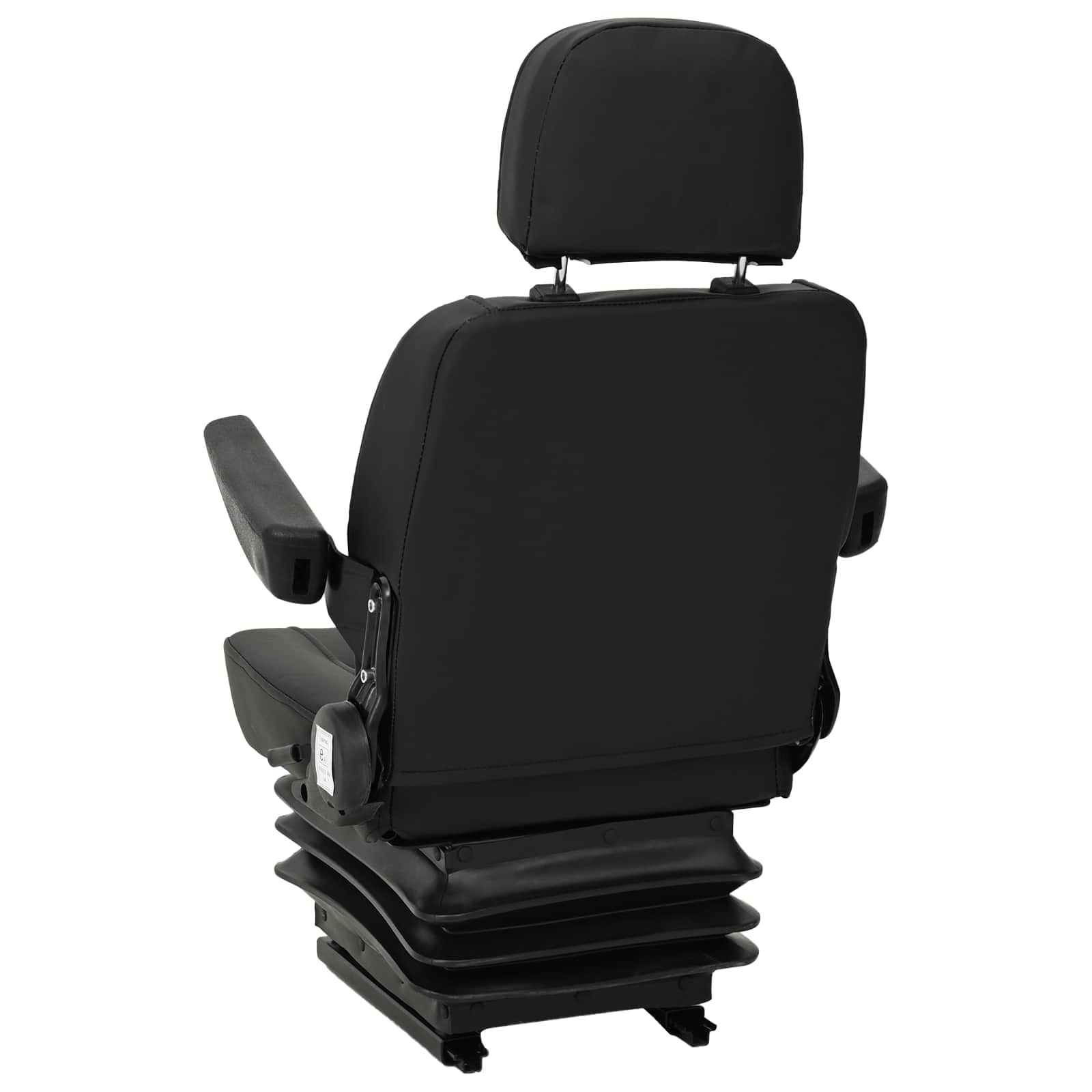 Traktorsitz mit Federung Schwarz 56 x 57 x 87 cm Stahl und PVC