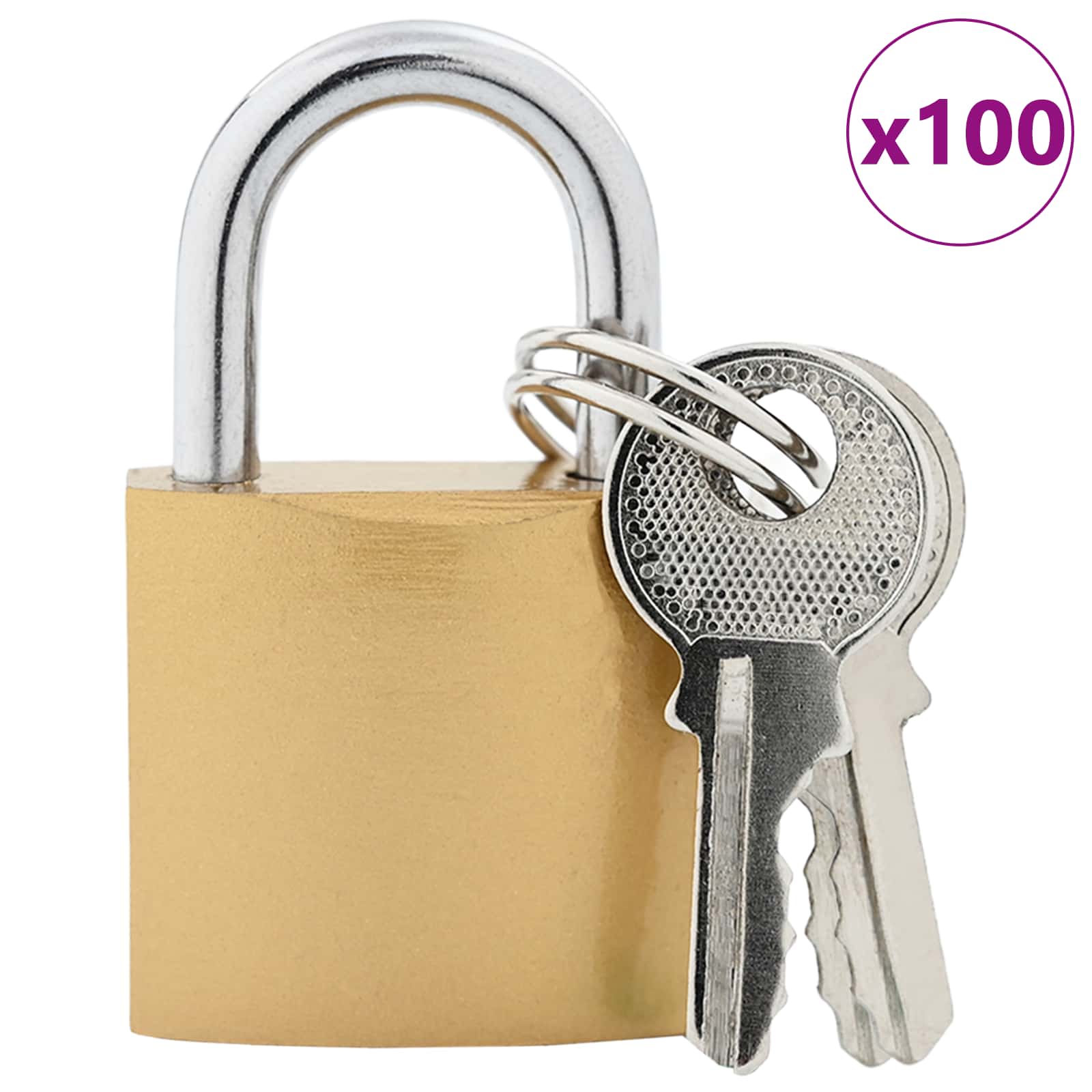 U Schloss mit Schlüsseln 100 pcs Messing Eisen