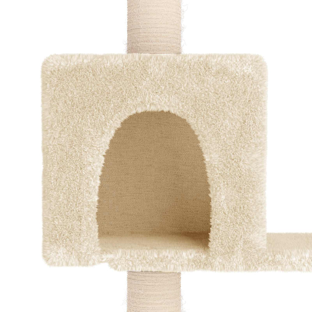 Katzennbaum mit Sisal-Kratzsäulen Creme 177,5 cm