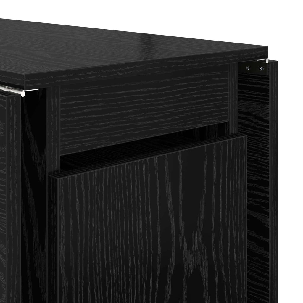 Esstisch 2 pcs 140 x 80 x 77 cm Holzwerkstoff Schwarze Eiche