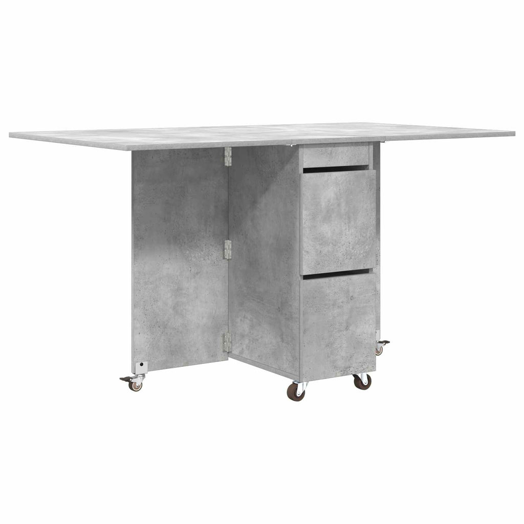 Esstisch 2 pcs 140 x 80 x 77 cm Holzwerkstoff Betongrau