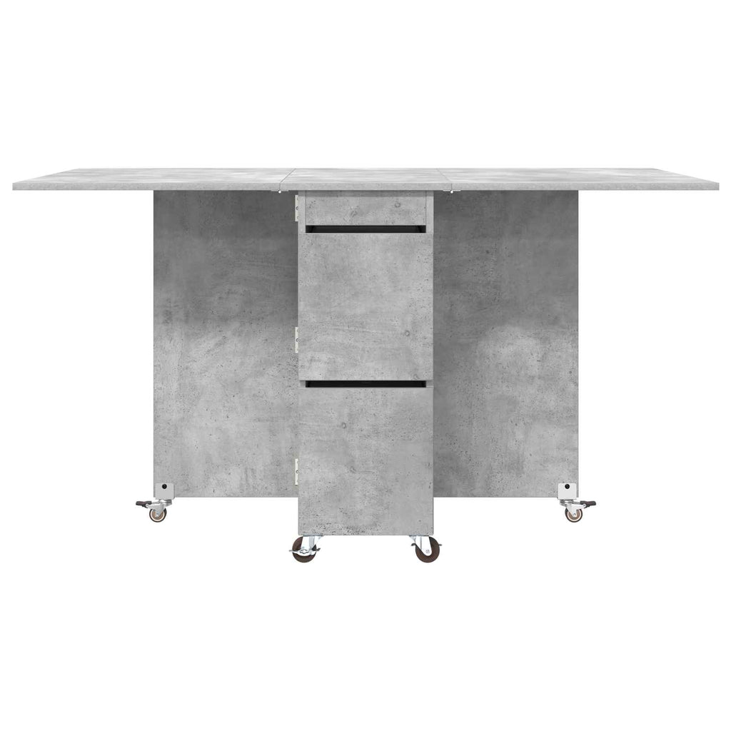 Esstisch 2 pcs 140 x 80 x 77 cm Holzwerkstoff Betongrau