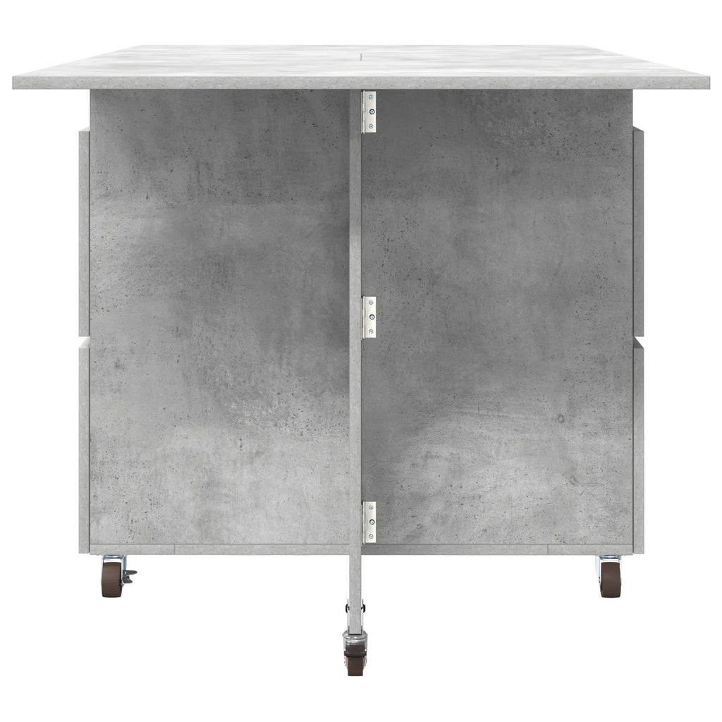 Esstisch 2 pcs 140 x 80 x 77 cm Holzwerkstoff Betongrau