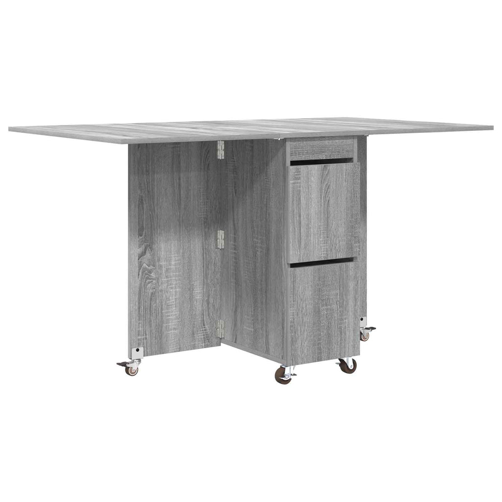 Esstisch 2 pcs 140 x 80 x 77 cm Holzwerkstoff Grau Sonoma